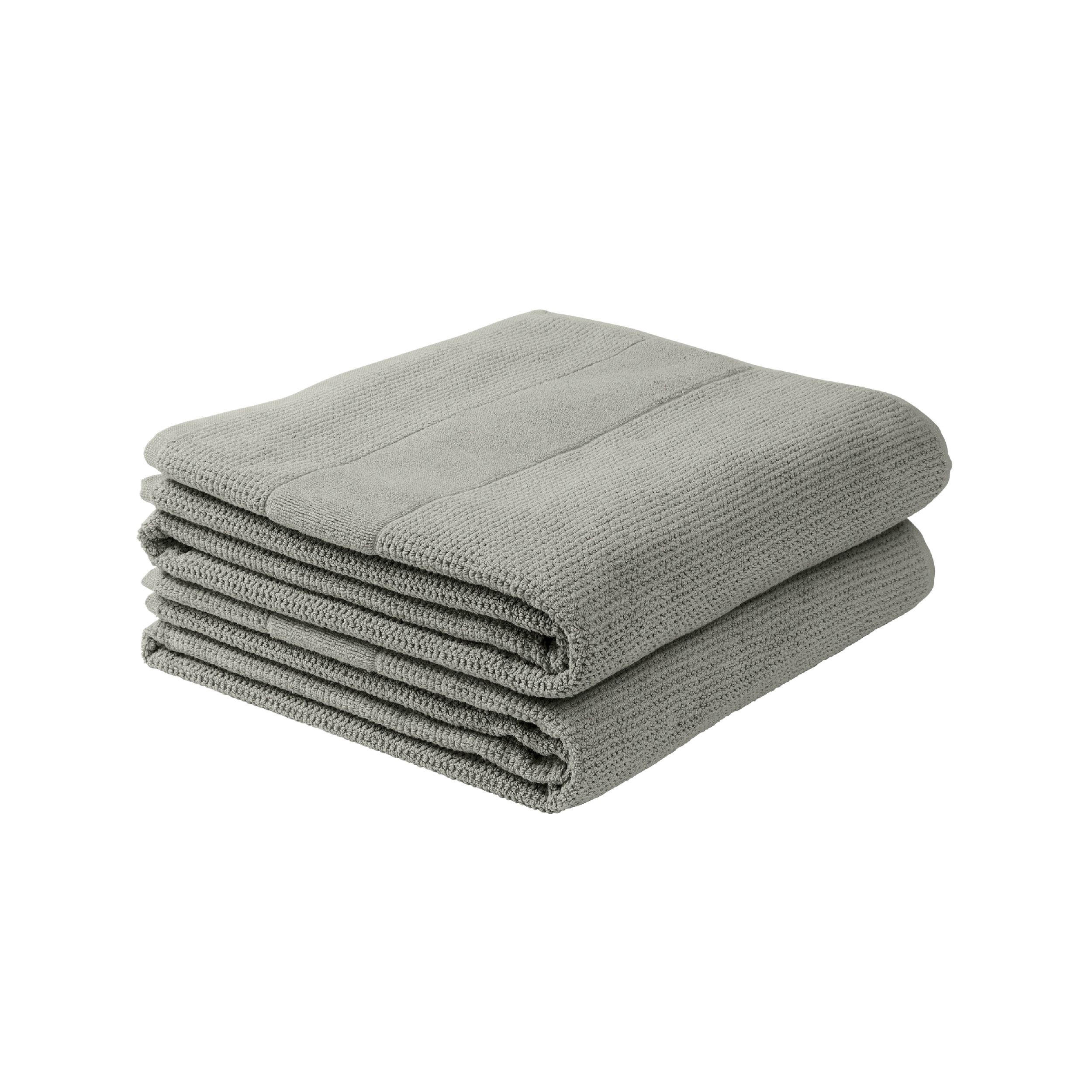 DUSCHTUCHSET Turin - 2-teilig - 70x140 cm - Grau - Grau, Textil (70/140cm) - SCHIESSER