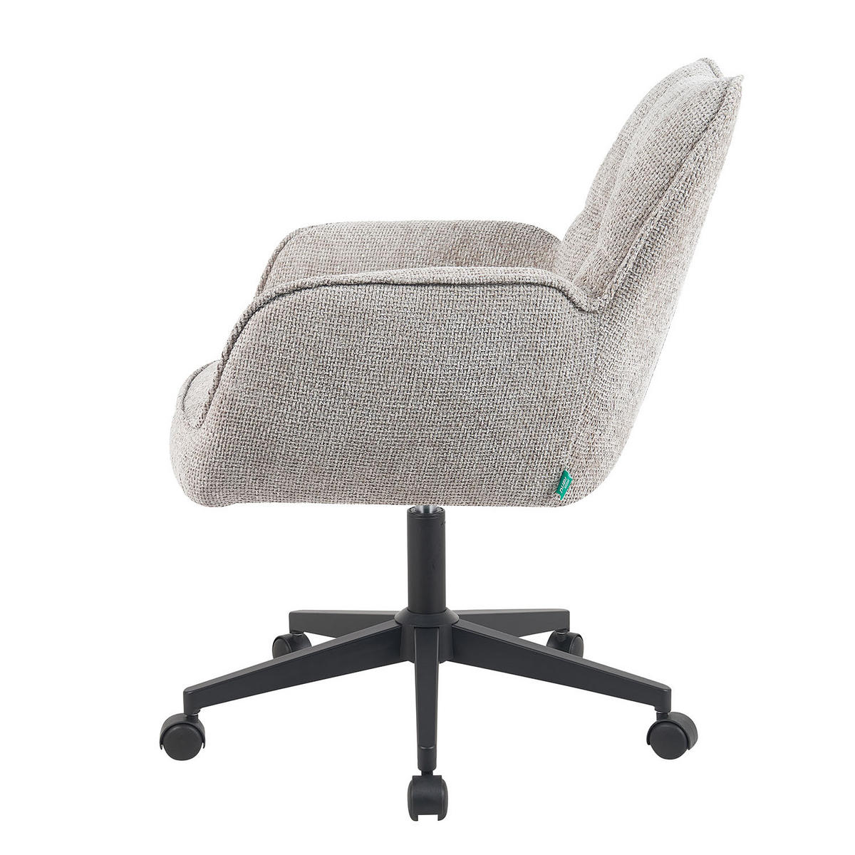 BÜROSTUHL Mika-Sven - Hellgrau/Schwarz, Textil/Metall (59/81/66cm) - DUBI Möbel