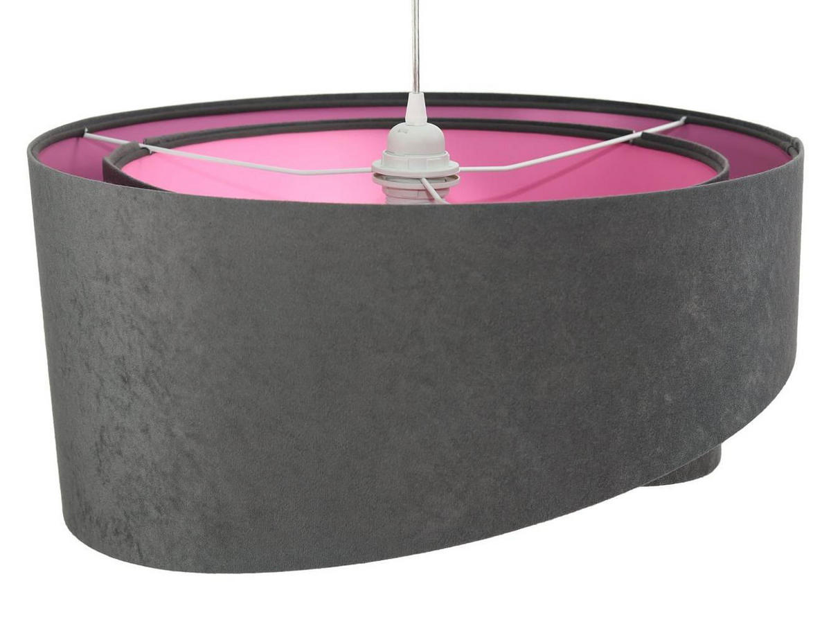 HÄNGELEUCHTE Grau 50/23 cm - Pink, Kunststoff (50/1.3/23cm) - ONZENO