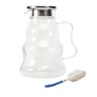 GLASKARAFFE - Transparent, Glas/Kunststoff (1.688L) - Relaxdays