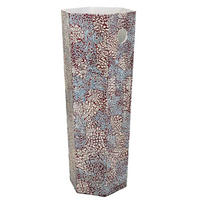 SCHIRMSTÄNDER aus Capiz, weiß, 24x58cm - Weiß, Holzwerkstoff (24/58/24cm) - Wanderlust