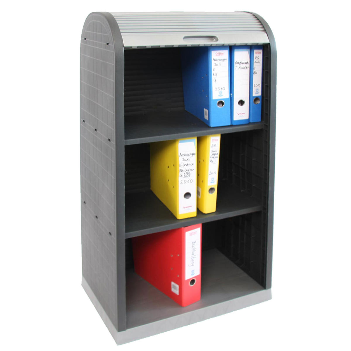 UNIVERSAL KUNSTSTOFF ROLLLADENSCHRANK Grau - Grau, Kunststoff (58/120/38cm) - MCW