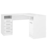 ECKSCHREIBTISCH - Weiß - Weiß, Holzwerkstoff (125/125/75cm) - home24