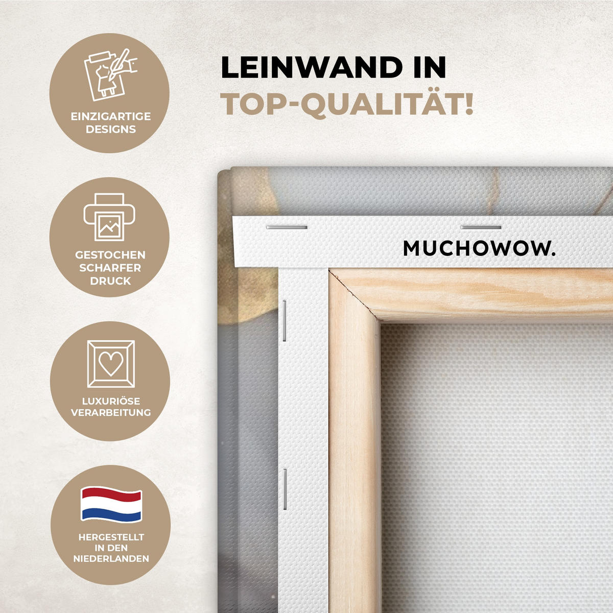 LEINWANDBILD Marmor - Schwarz - Gold - Weiß 80x120 cm - Dunkelgrau, Textil (80/120cm) - MuchoWow