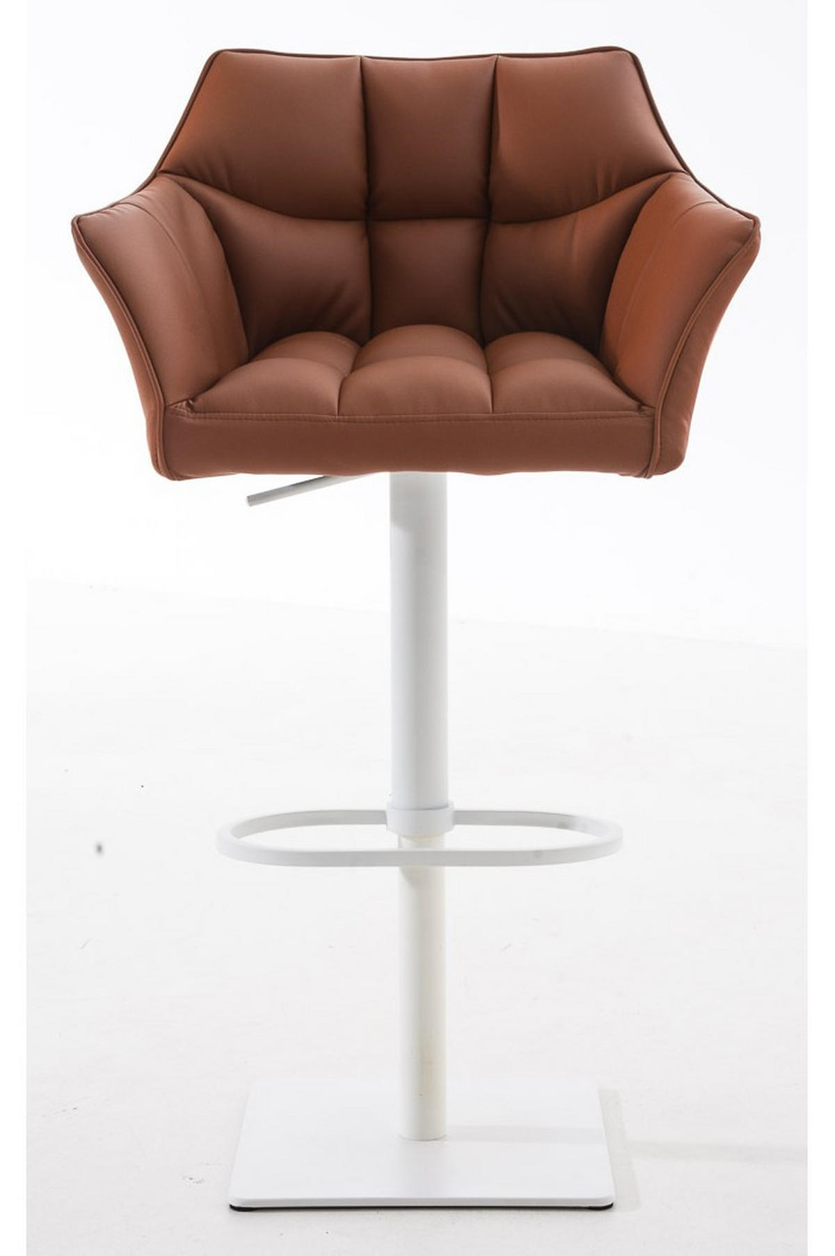 BARHOCKER Set Damaso 64x45x88 cm hellbraun - Hellbraun, Leder (64/88/45cm) - furnicato