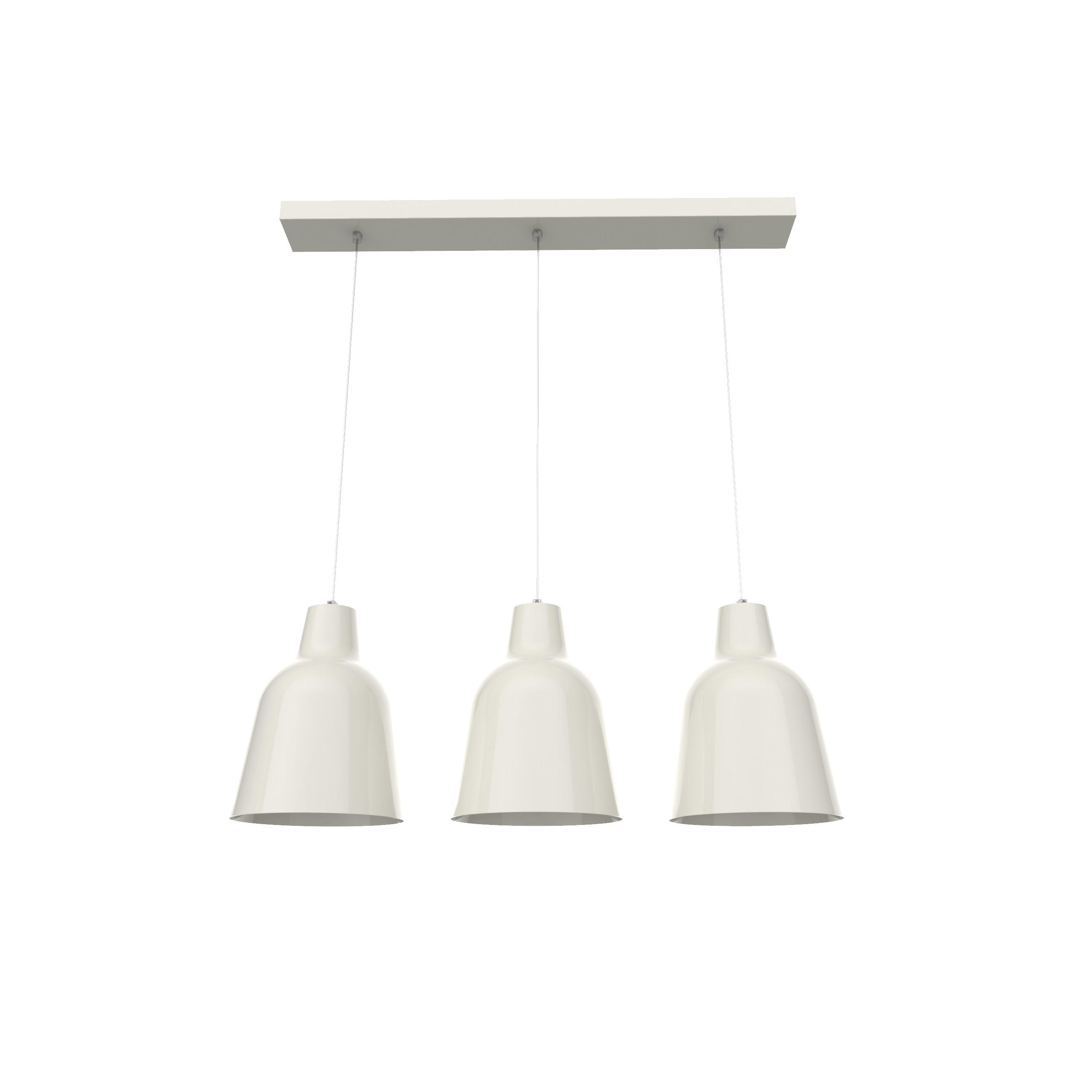 HÄNGELEUCHTE - Weiß Hochglanz, Metall (17/70/22cm) - Lumicom