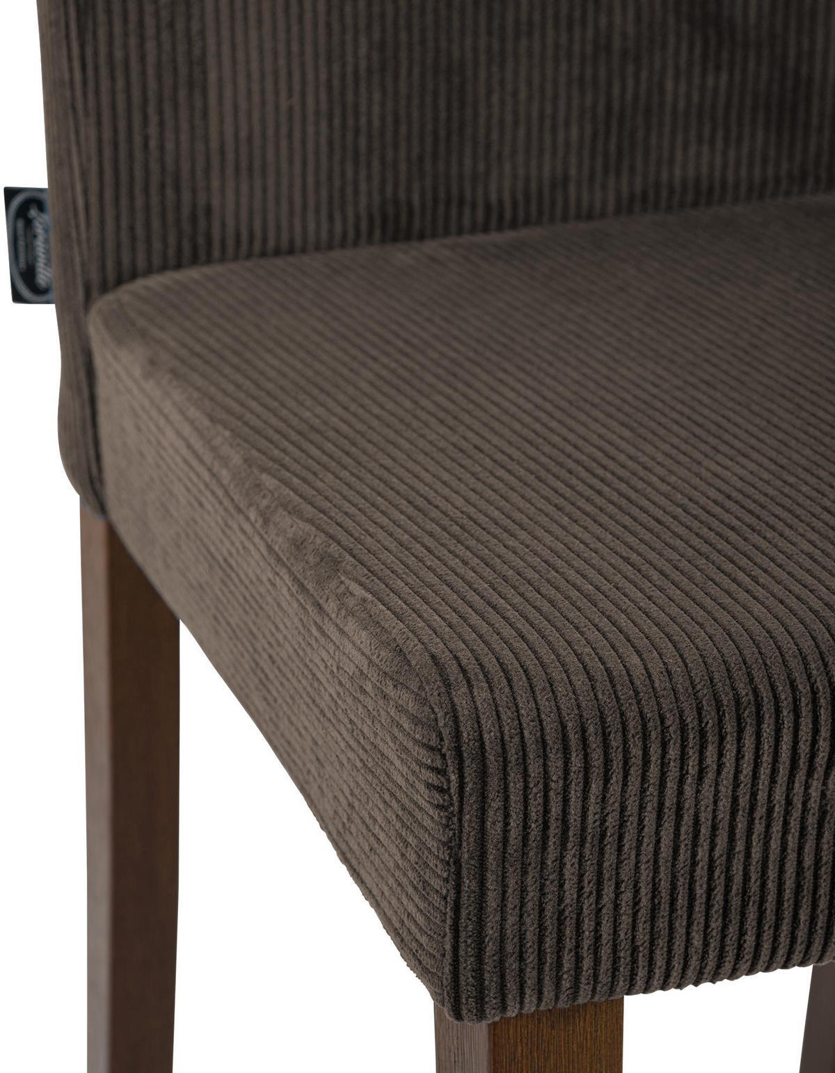ESSZIMMERSTUHL Cord Braun - Braun, Holz/Textil (41/91/47cm) - CLP