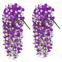 KUNSTBLUME 2 Stück Kunstblumen Veilchen Hängend - Beige, Kunststoff (75cm) - Kaket