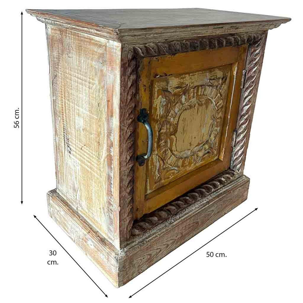 NACHTTISCH aus Holz, braun, 50x30x56cm - Braun, Holz (50/56/30cm) - Wanderlust
