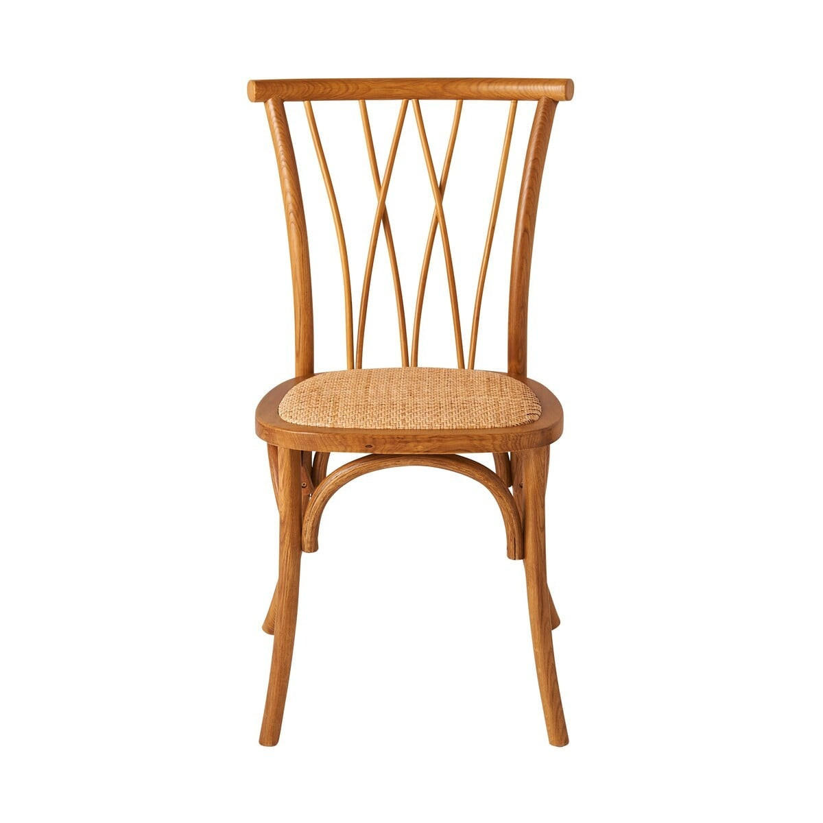 EICHENSTÜHLEN mit Rattan-Sitzfläche, 2er Set - 46/45/77 cm - Braun, Holz (46/77/53cm) - Signature