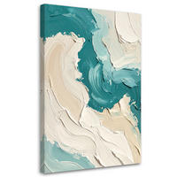 LEINWANDBILD Hintergründe und Texturen 70x100cm - Türkis, Textil (70/100cm) - Feeby