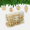 72-TLG.WEIHNACHTSKUGELN-SET - Creme, Kunststoff (38/24/12cm) - Relaxdays