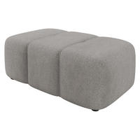 POLSTERHOCKER Furyn Boucle - Schwarz/Grau, Holzwerkstoff/Kunststoff (93/38/62cm) - MIRJAN24