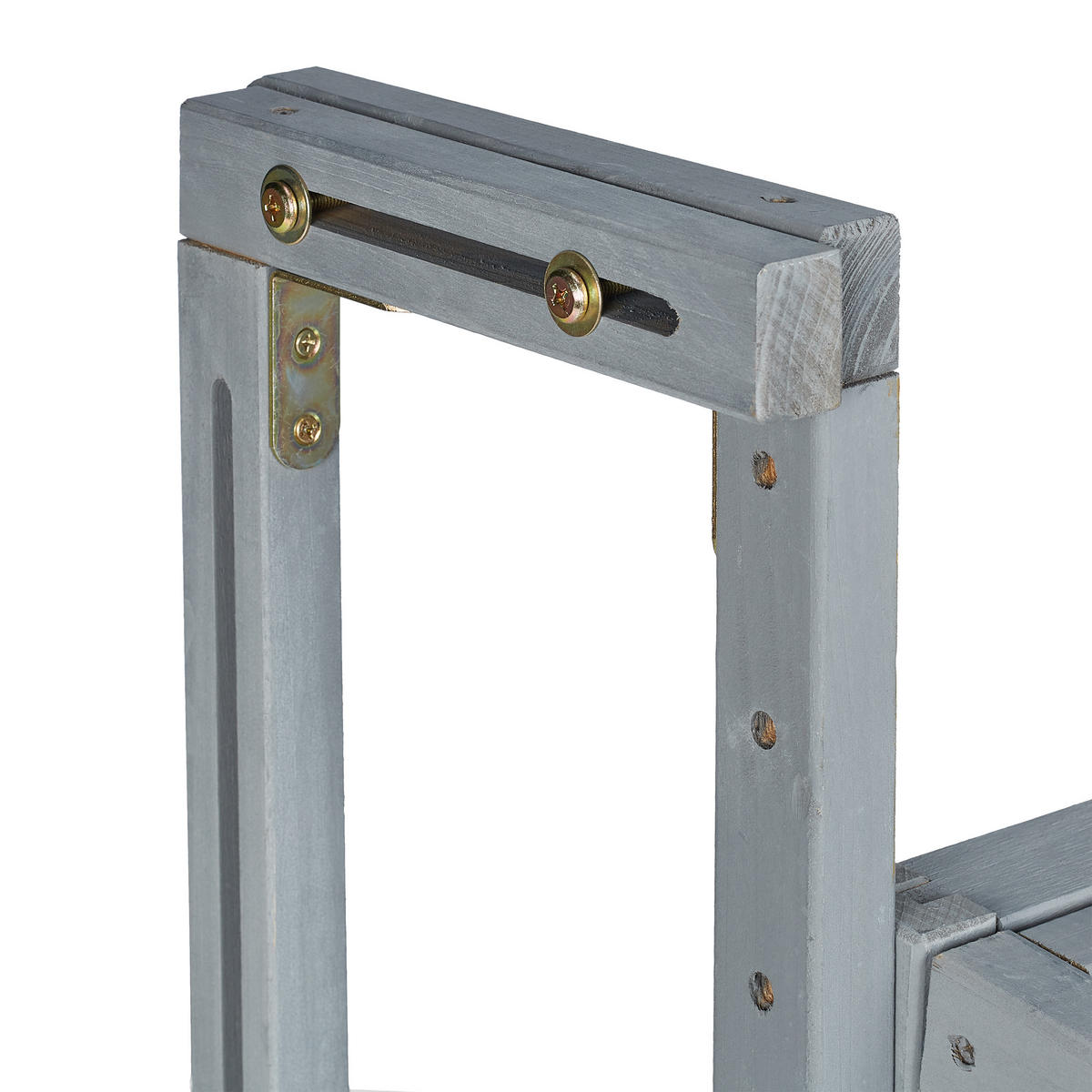 BALKON-HÄNGETISCH - Grau, Holz/Metall (65/70/55cm) - Relaxdays