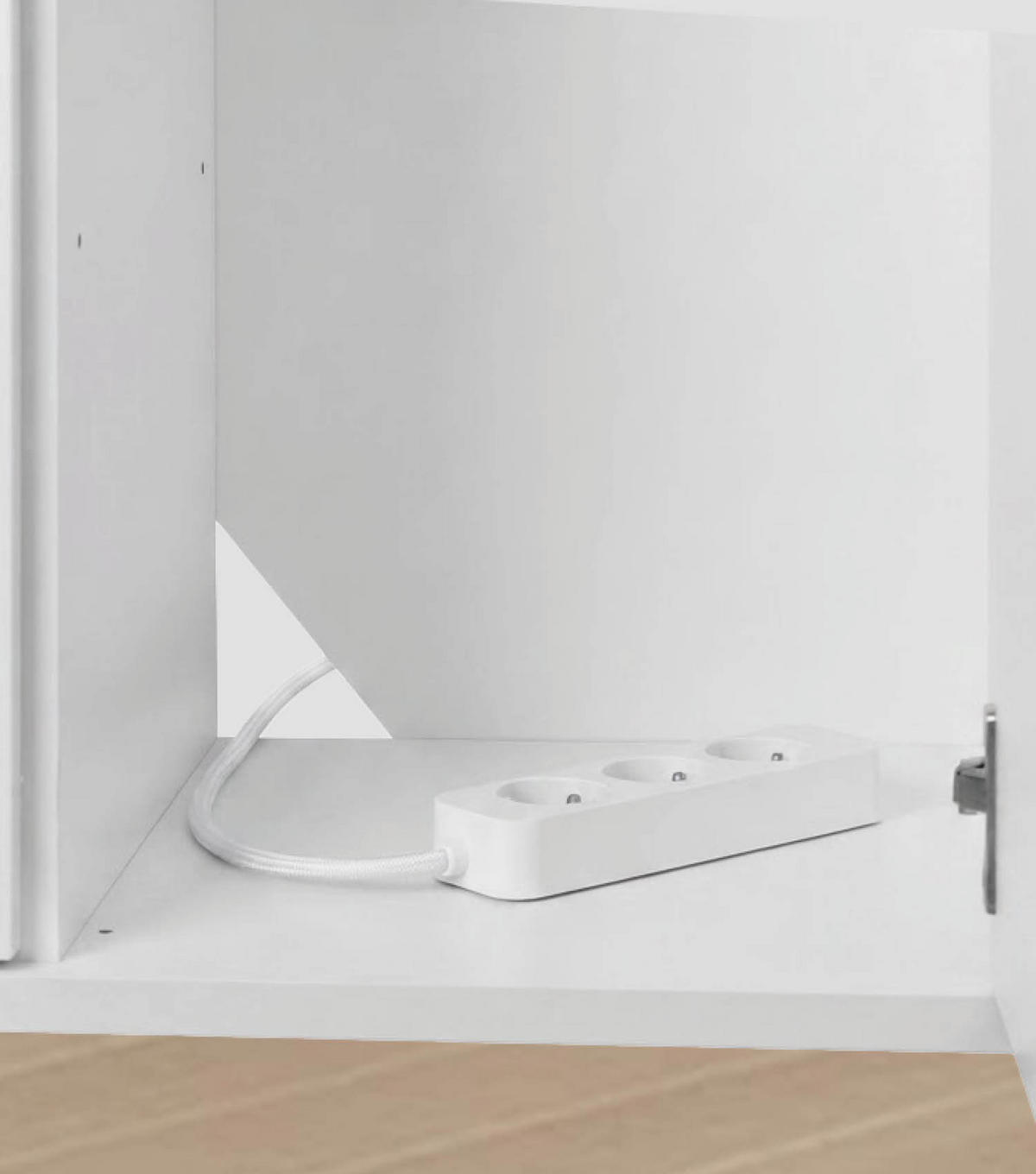 MEHRZWECKSCHRANK Trio - Weiß, Holzwerkstoff (89/180/34.5cm) - Mokebo