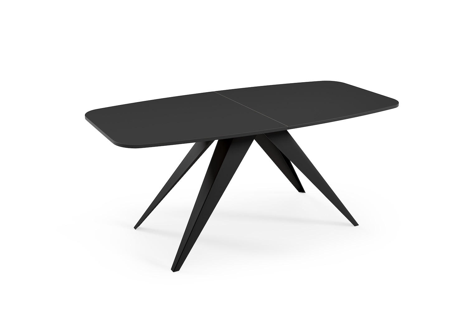 Feldmann-Wohnen Esstisch Schwarz 90x76x180 cm