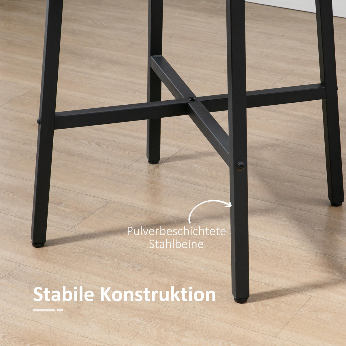 ESSZIMMERTISCH Esstisch Küchentisch für 4 Personen für Esszimmer, Küche, Braun - Braun, Kunststoff (80/80/76cm) - HOMCOM