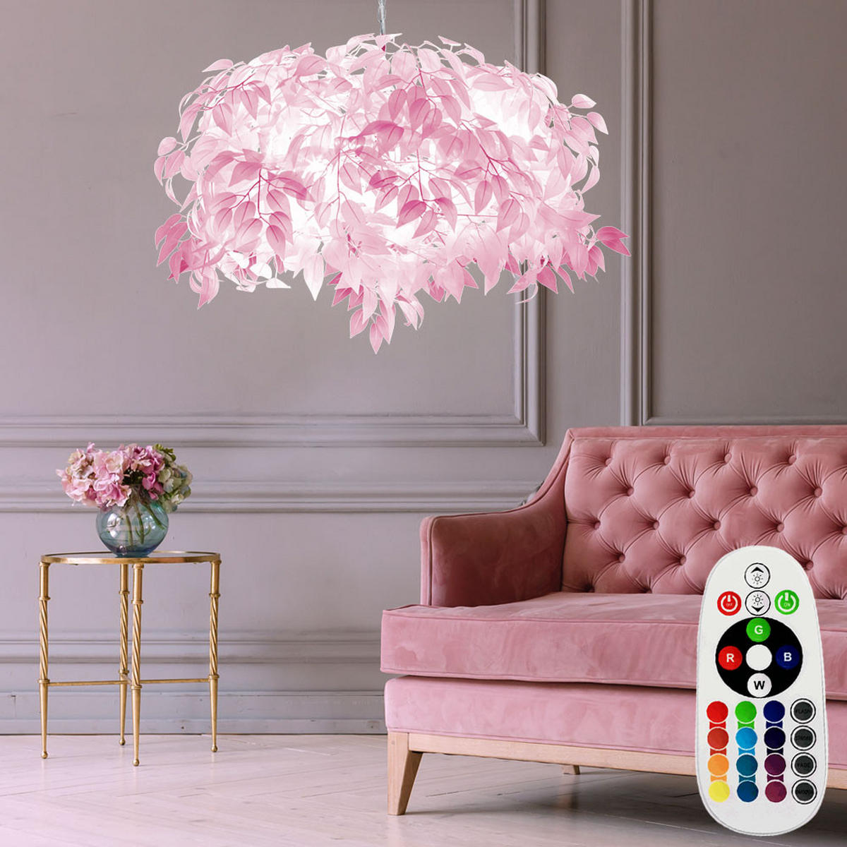 LED HÄNGELEUCHTE LEAVY Weiß Metall - Weiß, Metall (70/70/150cm)