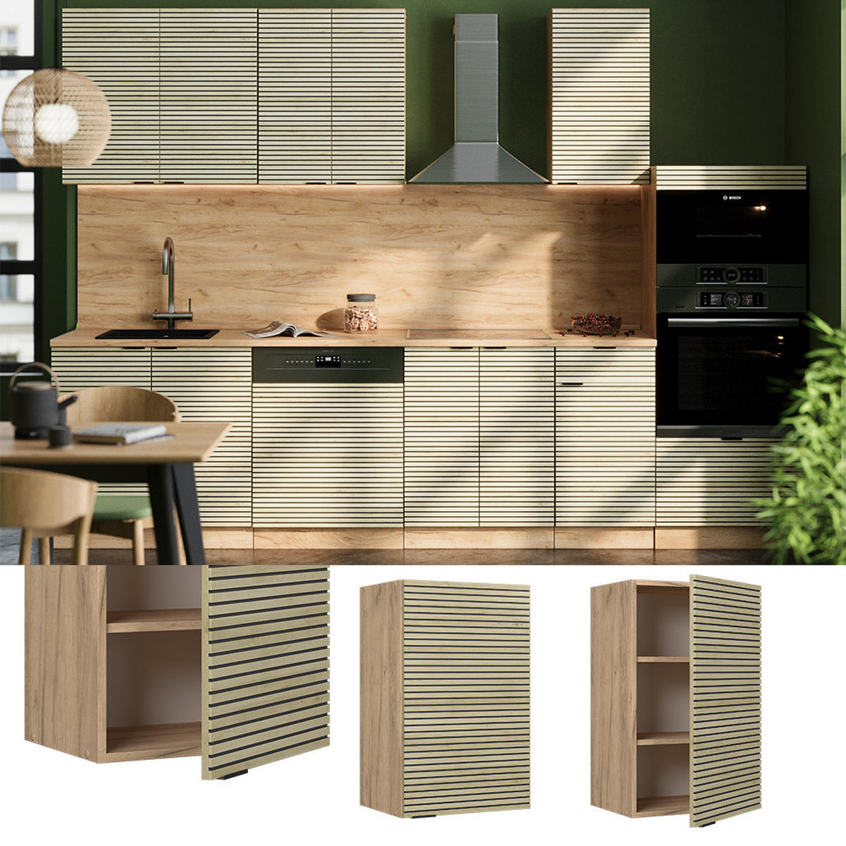 VĚŠÁK NA STĚNU Fame-Line Dubový panel - medově dubová/barva dubu, kompozitní dřevo (45/72/34.1cm) - Vicco