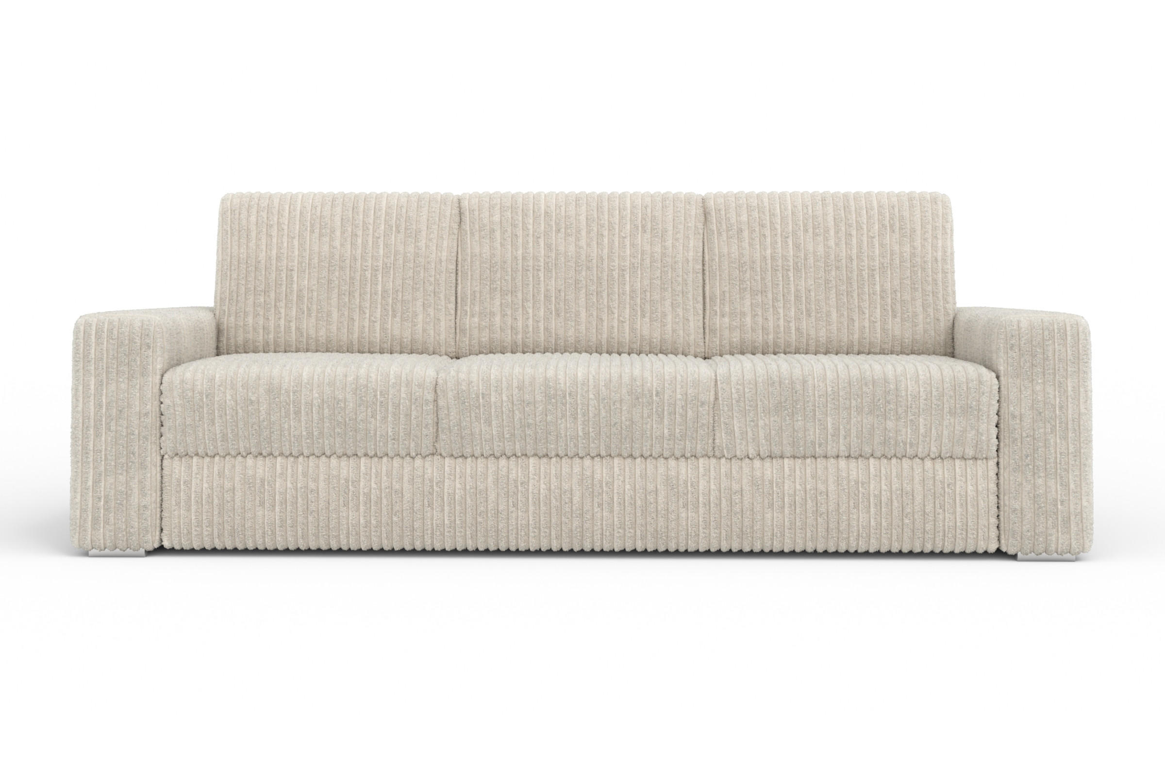 SOFA TIMON 245cm breit in Cord Ecru - Ecru, Holz/Holzwerkstoff (245/90/92cm) - Deine Möbel 24