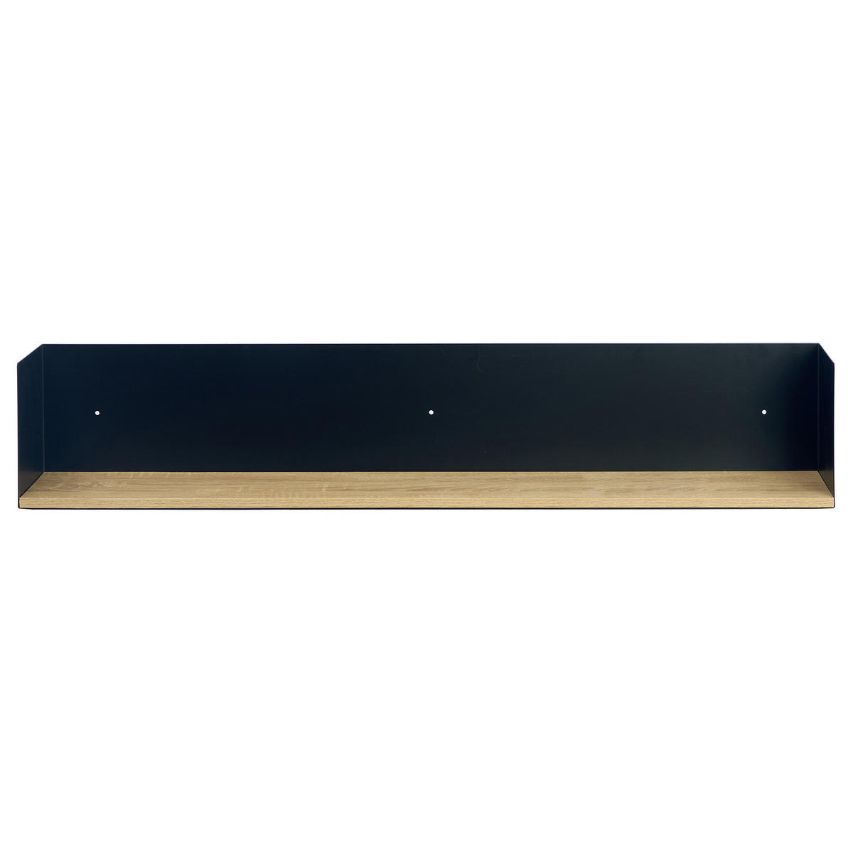 WANDBOARD - Echtholzfurnier - Tanne / Eisen - Schwarz, Holzwerkstoff/Metall (100/18/18cm) - home24