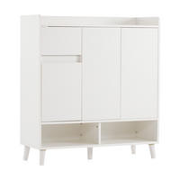 SCHUHSCHRANK DE-37868 mit verstellbaren Böden Weiß - Weiß, Holzwerkstoff (90/99/35cm) - ComfortXL