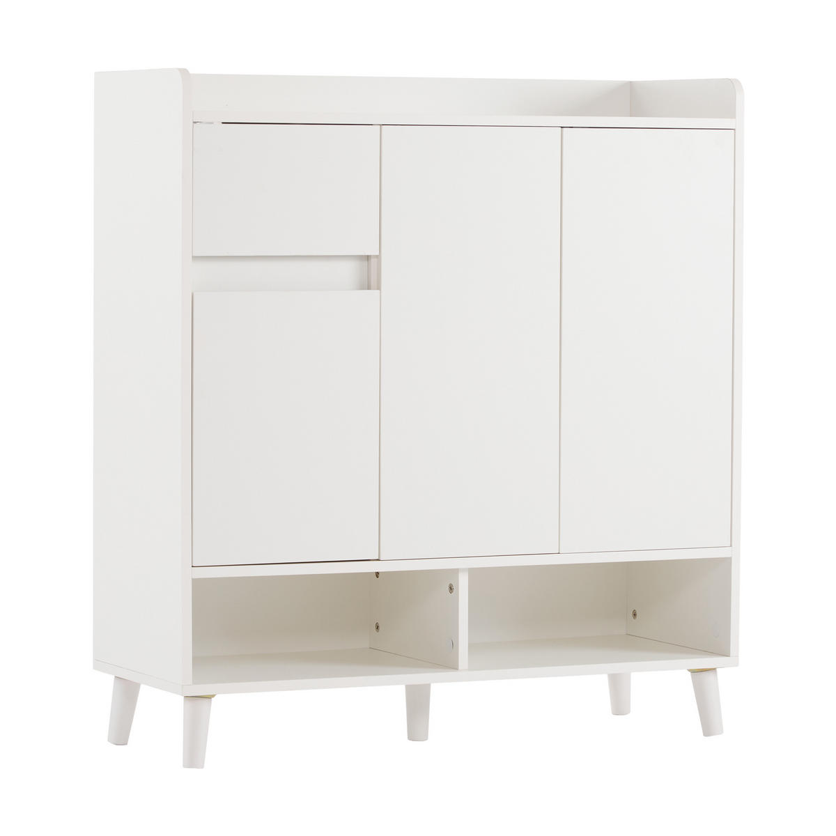 KOMMODE Weiß 90/35/99 cm - Weiß, Holzwerkstoff (90/99/35cm) - PANGIVO