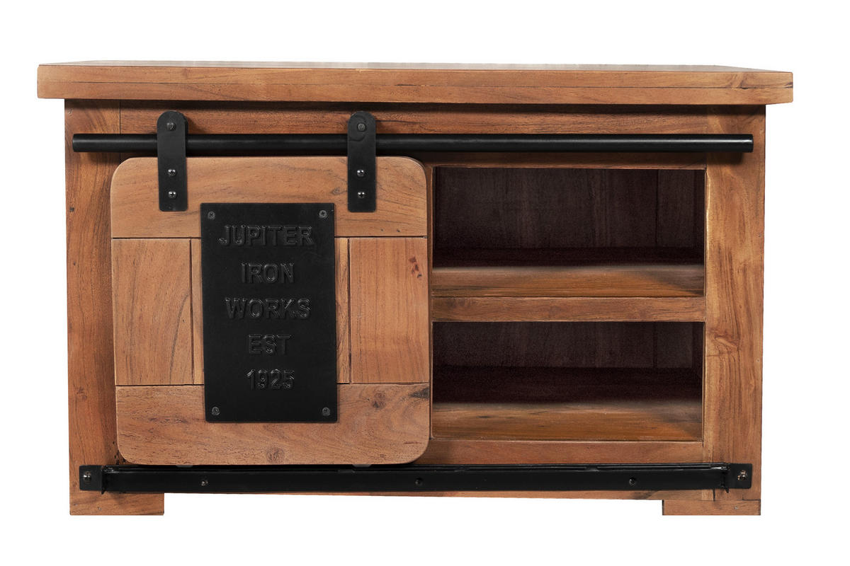 LOWBOARD LIBRO - Braun/Naturfarben, Akazienholz/Holz (75/47/50cm) - SAM