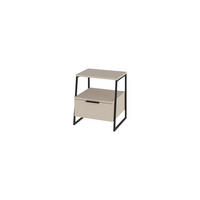 NACHTTISCH MIT SCHUBLADEN Pal Sandstein 45/41/50 cm - Sandfarben, Holzwerkstoff (45/50/40cm) - Decortie