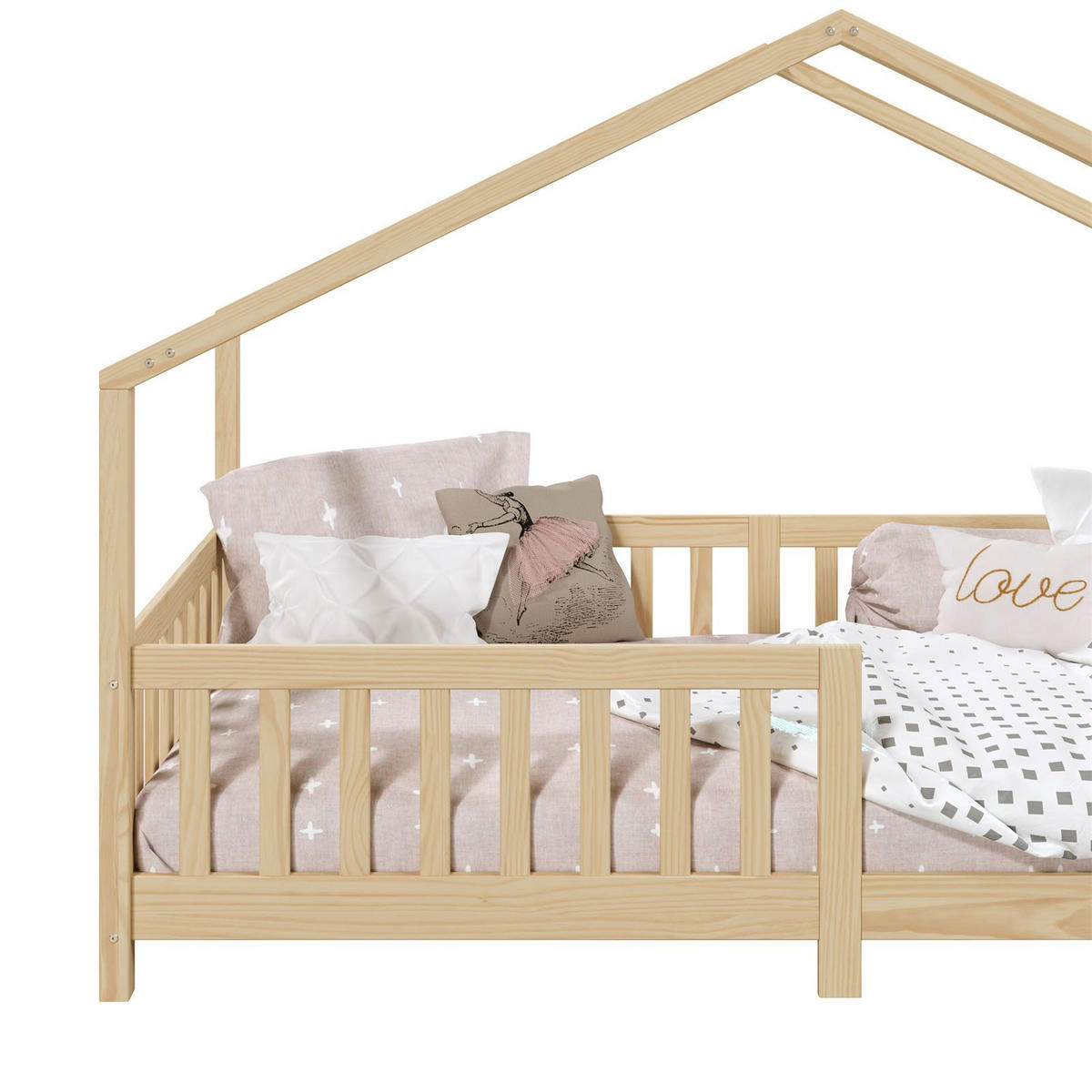 HAUSBETT LISAN 90X200 CM - Naturfarben, Holz (96/138/206cm) - IDIMEX