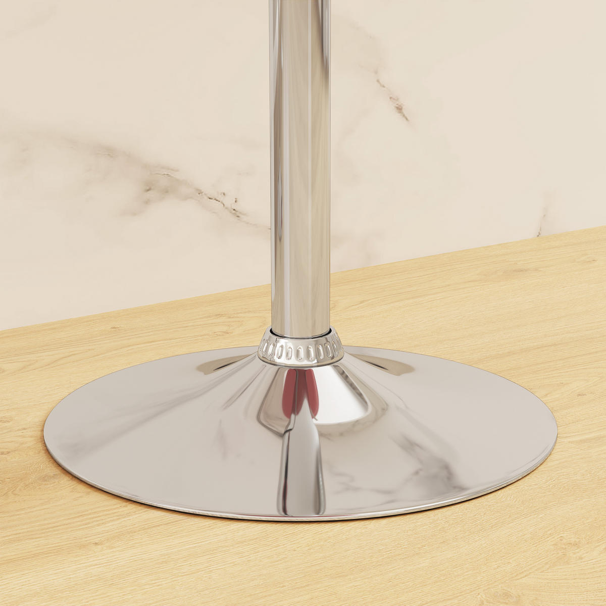 BARHOCKER 2er-Set DE-14781 höhenverstellbar mit Rückenlehne Rot - Rot, Metall (41/96/46cm) - ComfortXL