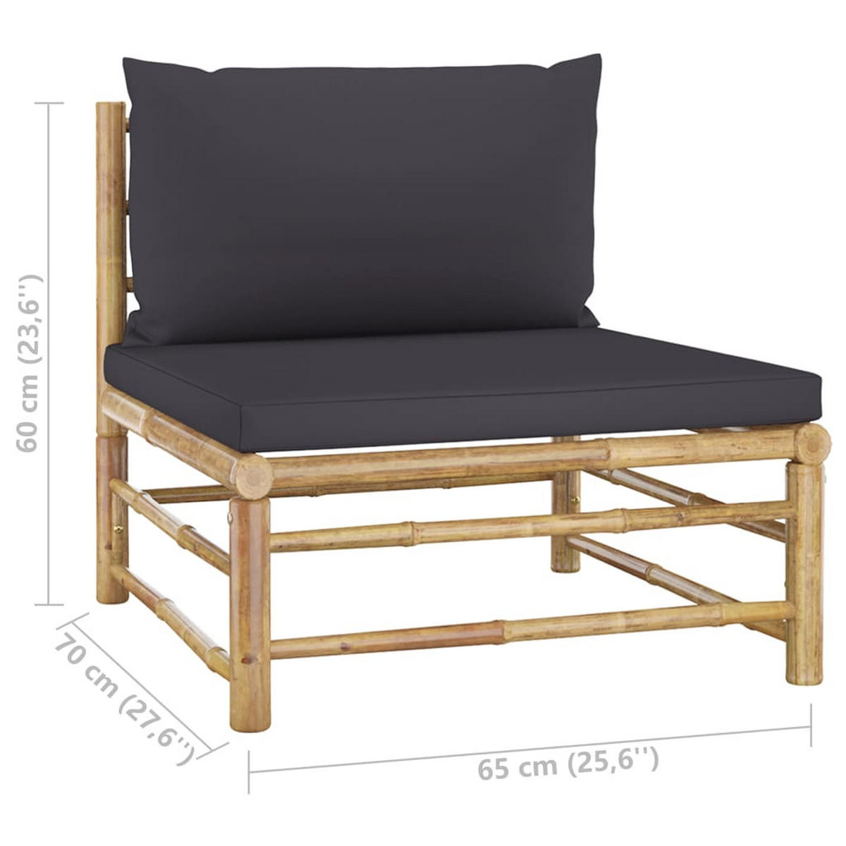 GARTENSET Resendez 6-teilig - Grau, Naturmaterialien - Nettlife