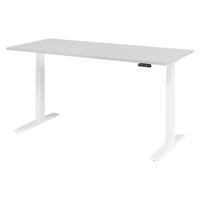 SCHREIBTISCH elektrisch XMKA 80/180/74 cm in Grau/Weiß - Weiß/Grau, Holzwerkstoff (80/180/74cm) - bümö