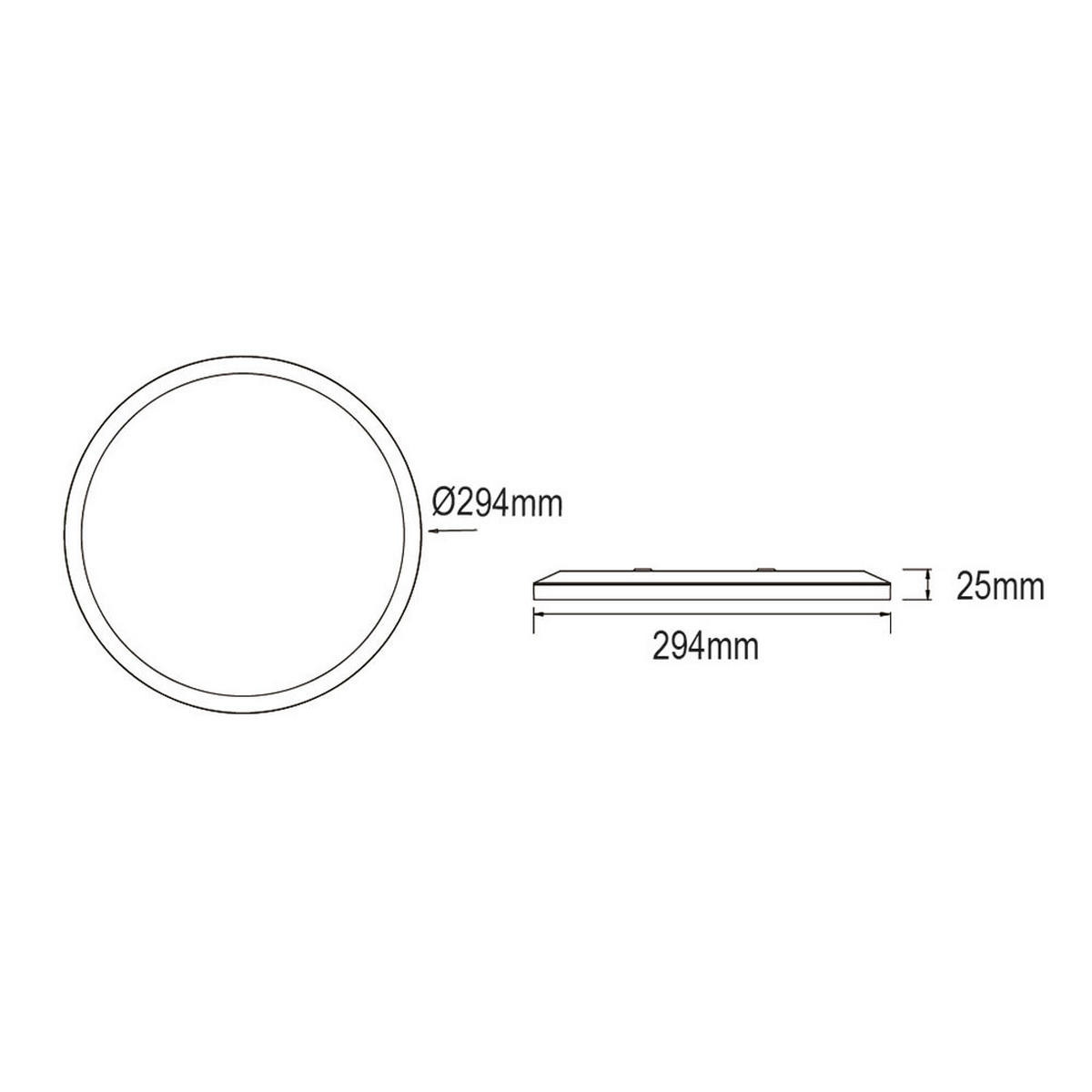 LED DECKENLEUCHTE Kunststoff Schwarz - Schwarz, Kunststoff (29.4/29.4/2.5cm) - Globo Lighting