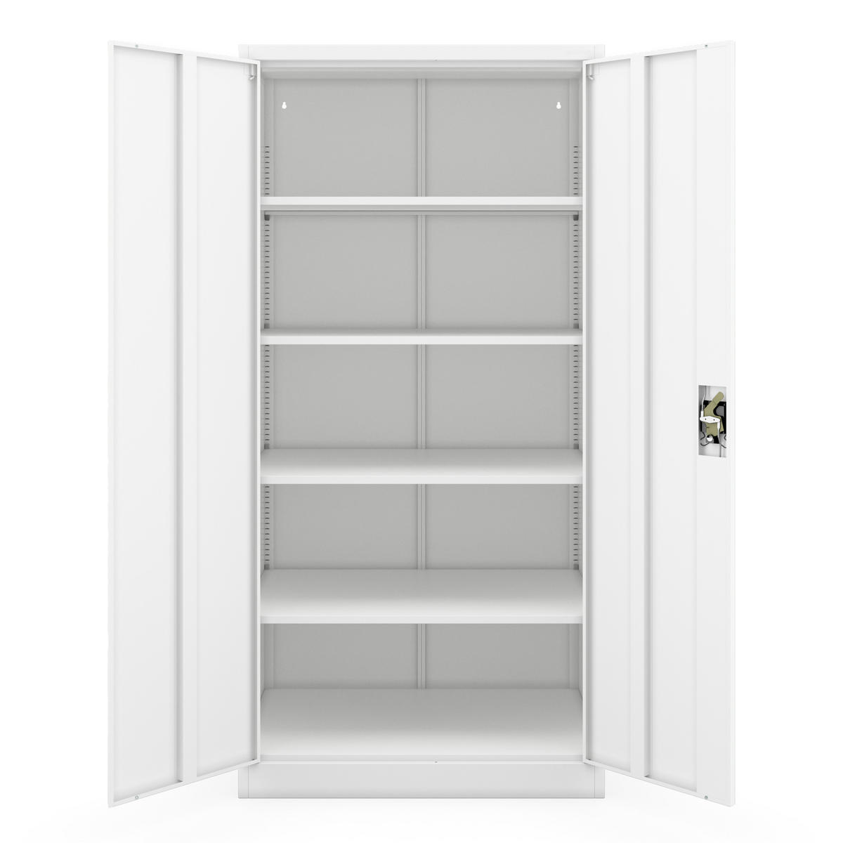 METALLSCHRANK für Büro und Werkstatt JAN D600 - Weiß, Metall (90/185/60cm) - Jan Nowak