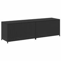GARTENBOX Poly Rattan 200/50/60 Cm Schwarz - Schwarz, Kunststoff (200/60/50cm) - vidaXL