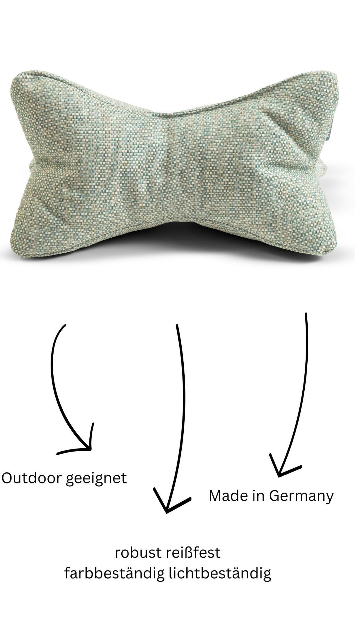 LESEKNOCHEN LAZISE - Salbeigrün, Textil (42/22/22cm) - Magma Heimtexx