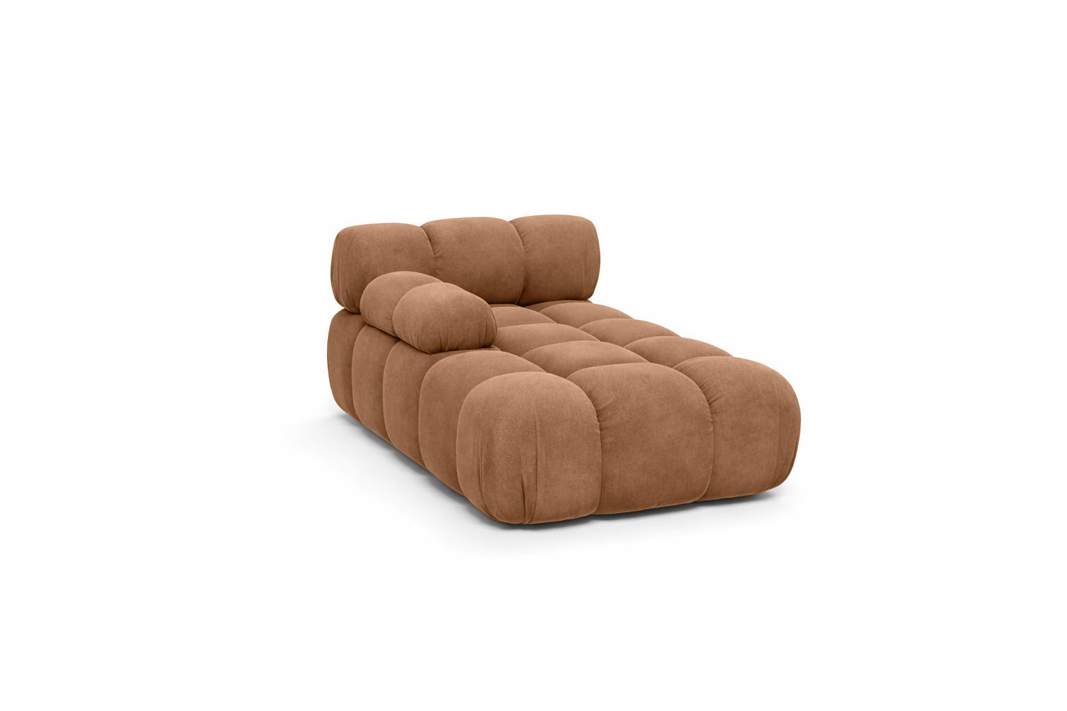 CHAISELONGUE Modular, Veloursstoff Salvador, Dunkelbeige, Links, Selia - Dunkelgrau/Beige, Holz (95/70/160cm) - Kaiser Möbel