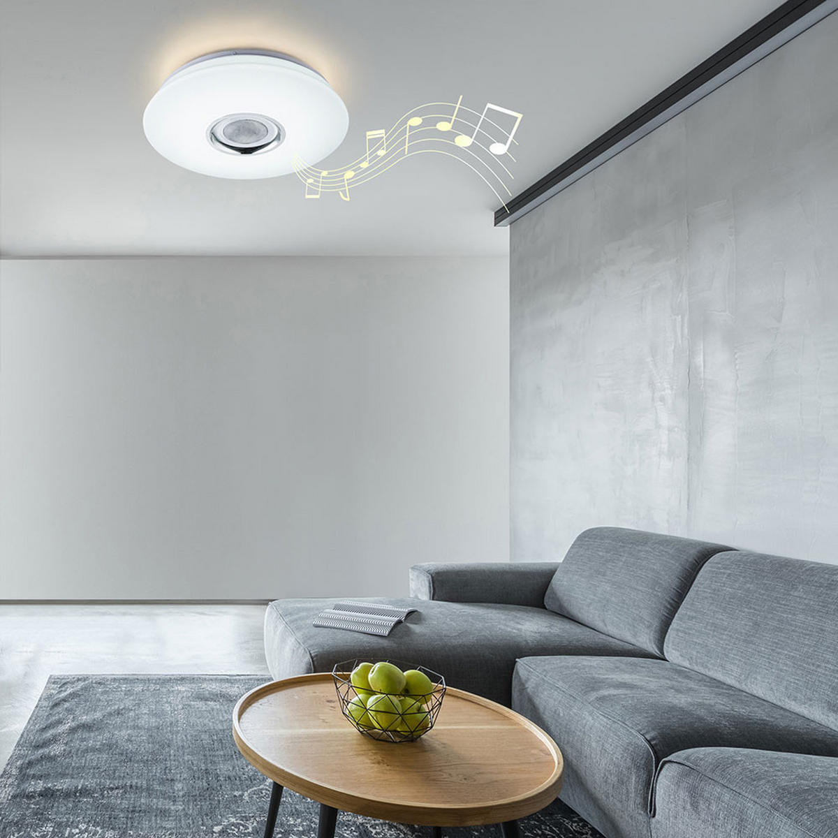 LED DECKENLEUCHTE Nicole Weiß - Weiß, Kunststoff (40/40/7cm) - Globo Lighting