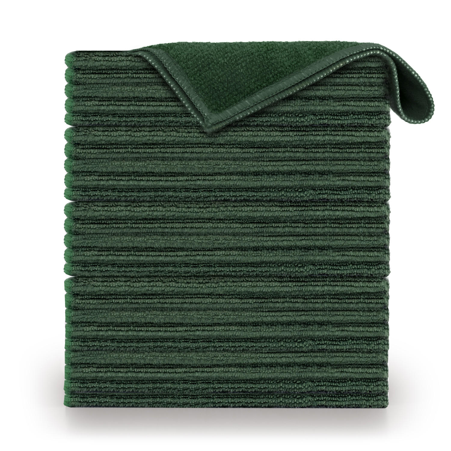 GESCHIRRTÜCHER 24er-Set 30/40 cm, 90% Polyester & 10% Polyamid, Dunkelgrün - Dunkelgrün, Textil (40/30cm) - Blumtal