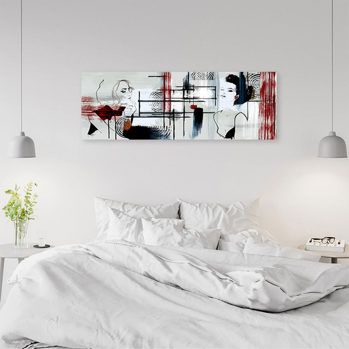KUNSTDRUCK Grau 90/30 cm - Grau, Textil (90/30cm) - KUNSTLOFT