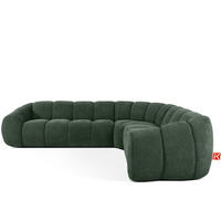 ECKSOFA RECHTS FLAVA, Dunkelgrün - Dunkelgrün, Holz/Holzwerkstoff (310/270cm) - KONSIMO®