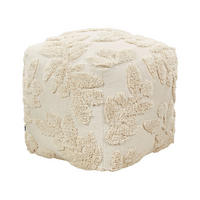 POUF Multan 45/45/45 cm - Beige, Naturmaterialien/Textil (45/45/45cm) - Beliani