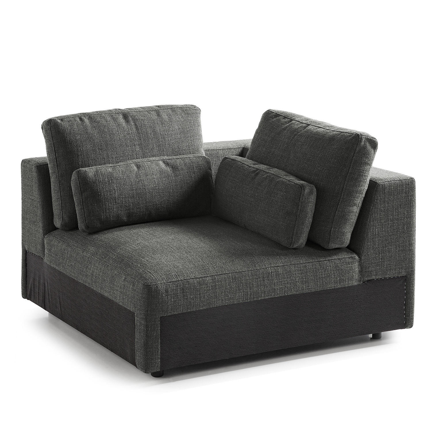 MODULECKE - Grau, Textil (112/74/112cm) - home24