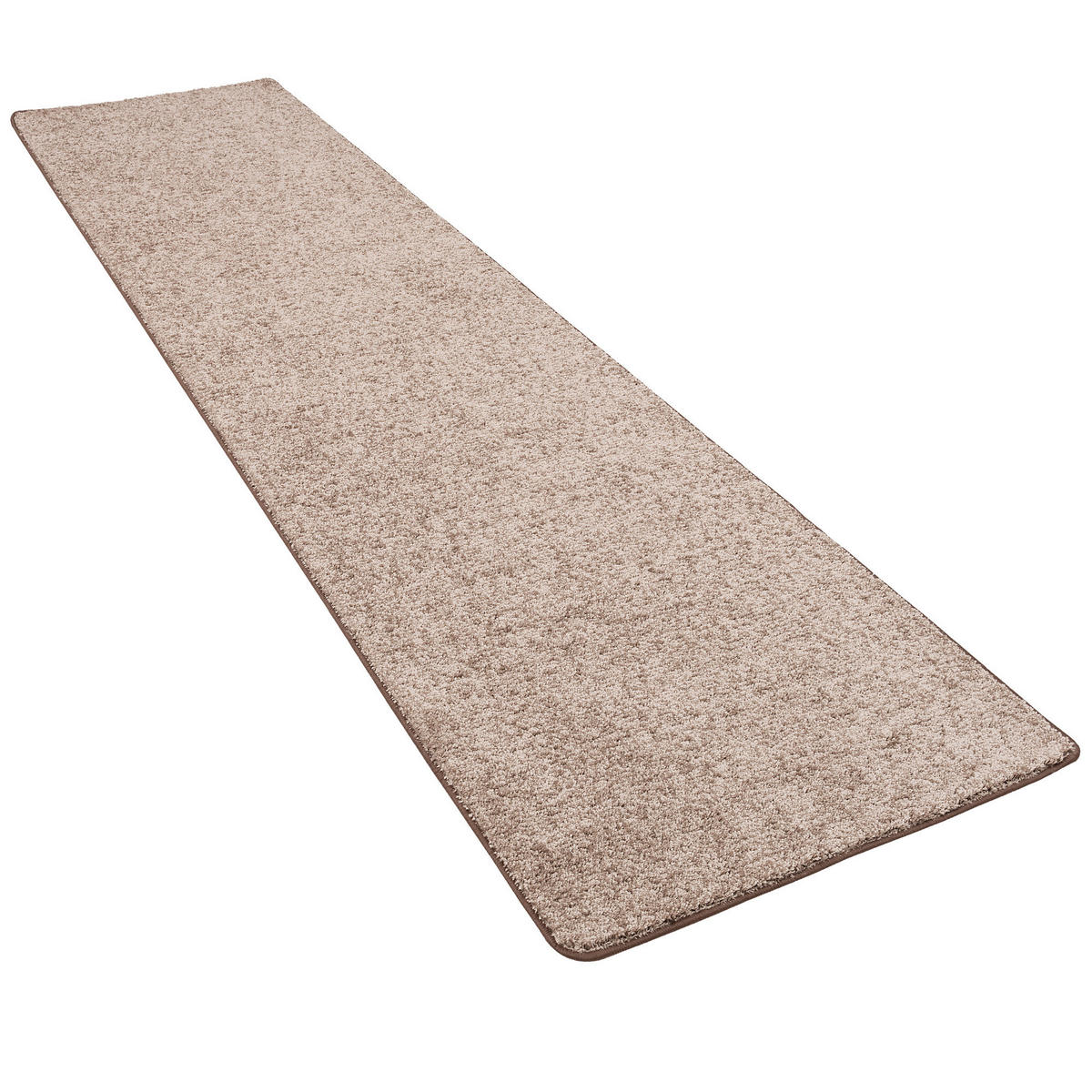 HOCHFLOR VELOURS TEPPICH LÄUFER MONA - Taupe, Textil (80/320cm) - Snapstyle