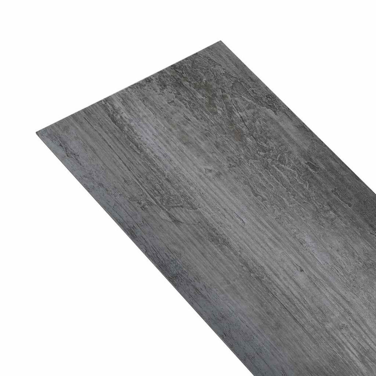 VINYLBODEN PVC-Dielen selbstklebend | 2mm Stärke | Laminat Viny | Glänzend Grau , 5,02m² - Blaugrau, Holzwerkstoff (91.5/15.2/0.2cm) - DELUKE