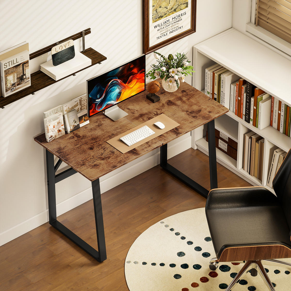 BÜROTISCH Rustikales Braun 1 Stück - Braun, Holzwerkstoff (60/120/76cm) - GiPP