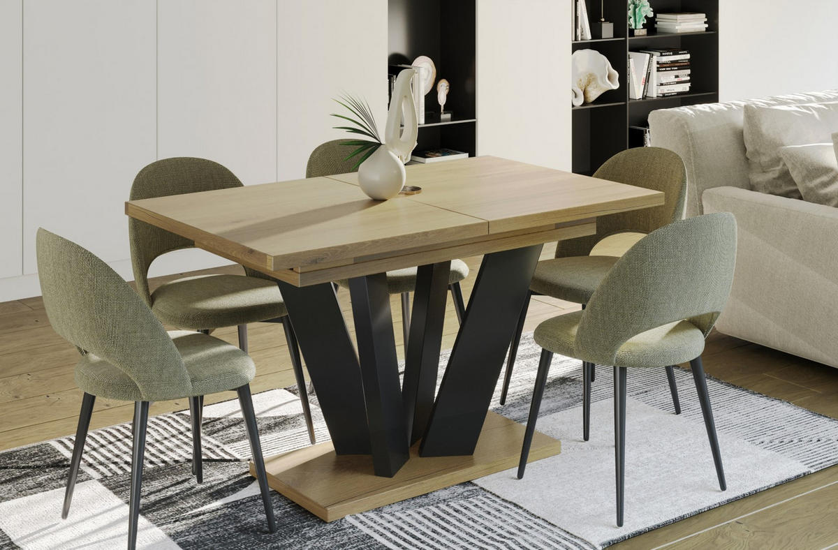 ESSTISCH Alex ausziehbar - Eichefarben, Holzwerkstoff (130/80/80cm) - Endo-Moebel