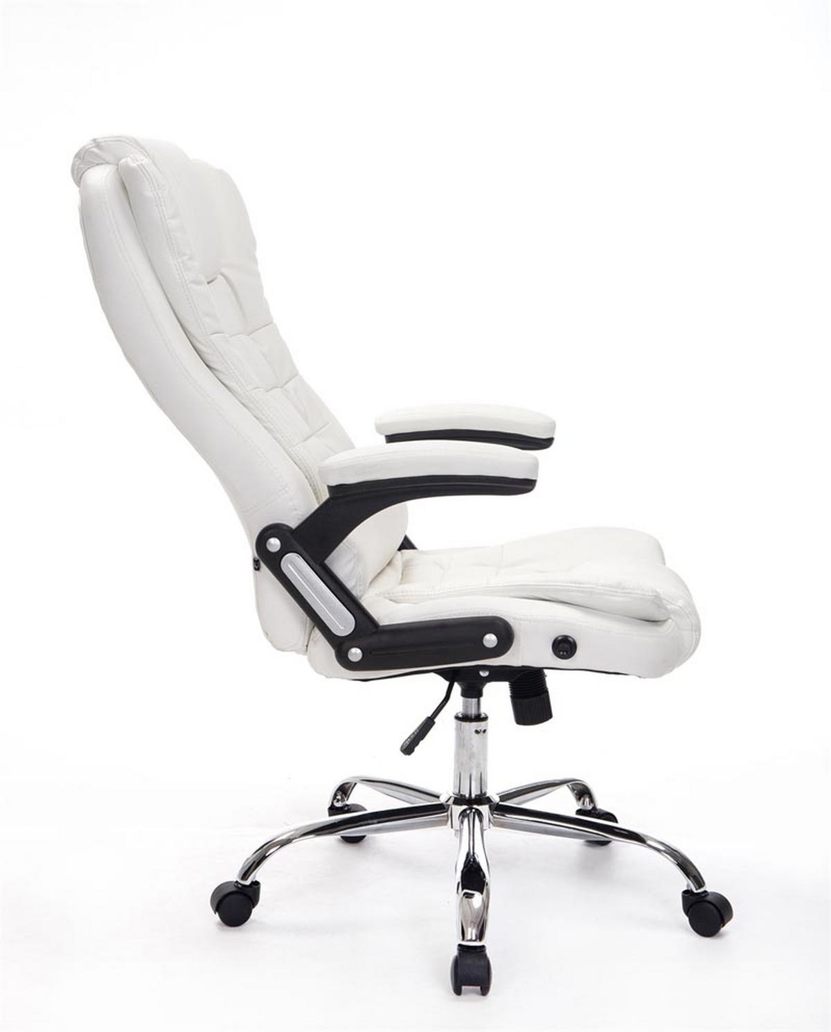 BÜROSTUHL Toronto, Kunstleder Weiß - Weiß, Textil/Metall (69/123/78cm) - TPFLiving