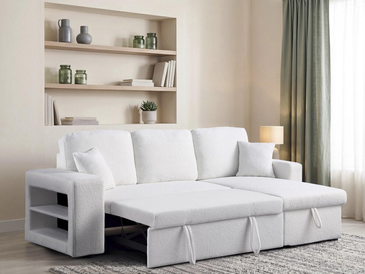 ECKSOFA axel weiss - Weiß, Textil (146/233cm) - Habitat Garten